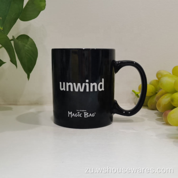 I-Wholesale 12oz White Black 7102 Mugs eyenziwe ngezifiso